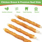 Mon2Sun Rawhide Twist Chicken Hide Dog Treats 5 Inch Sticks Pack of 40 for Small Dogs and Puppies