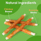 Mon2Sun Rawhide Twist Chicken Hide Dog Treats 5 Inch Sticks Pack of 40 for Small Dogs and Puppies