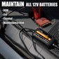 MOTOPOWER MP00205B 12V 1000mA Automatic Battery Charger, Battery Maintainer, Trickle Charger, And Battery Desulfator With Timer Protection - Black Edition,