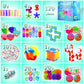 Mozaci 120 Pack Fidget Toys Sensory Set Party Favors for Kids Adults Classroom Autism Stress Relief Bulk