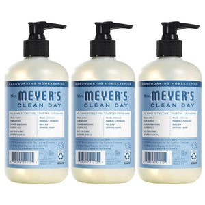Mrs. Meyer's CLEAN DAY MRS. MEYER'S CLEAN DAY Hand Soap, Made With Essential Oils, Biodegradable Formula, Rain Water, 12.5 Fl. Oz - Pack Of 3