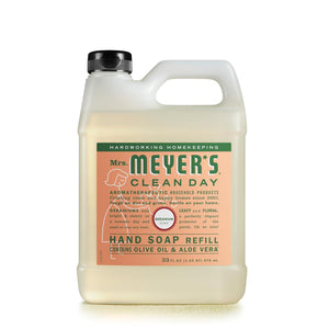 Mrs. Meyer's CLEAN DAY MRS. MEYER'S CLEAN DAY Hand Soap Refill, Made With Essential Oils, Biodegradable Formula, Geranium, 33 Fl. Oz