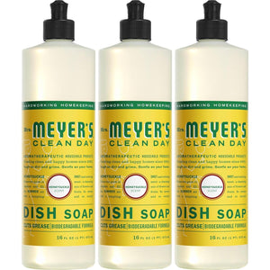 Mrs Meyer’s Clean Day Liquid Dish Soap, Biodegradable Formula, Honeysuckle Scent, 16oz, Pack of 3