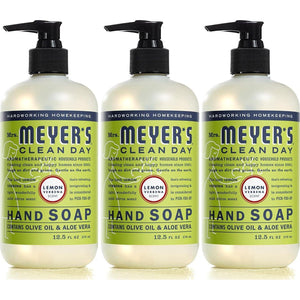 Mrs. Meyer's CLEAN DAY MRS. MEYER'S CLEAN DAY Liquid Hand Soap, Cruelty-Free, And Biodegradable Hand Wash Made With Essential Oils, Lemon Verbena Scent, 12.5 Oz (Pack Of 3)