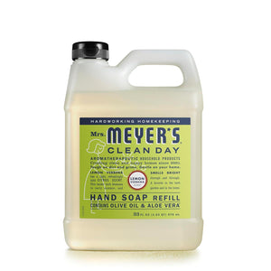 Mrs. Meyer's CLEAN DAY MRS. MEYER'S CLEAN DAY Liquid Hand Soap Refill, Cruelty Free And Biodegradable Formula, Lemon Verbena Scent, 33 Oz