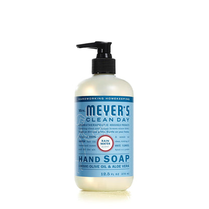 Mrs. Meyer's CLEAN DAY MRS. MEYER'S CLEAN DAY Hand Soap, Made With Essential Oils, Biodegradable Formula, Rain Water, 12.5 Fl. Oz