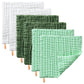 MUKIN Baby Washcloths - Soft Face Cloths For Newborn, Absorbent Bath Face Towels, Baby Wipes, Burp Cloths Or Face Towels, Baby Registry As Shower. Pack Of 6-12x12 Inches (Green),
