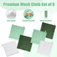 MUKIN Baby Washcloths - Soft Face Cloths For Newborn, Absorbent Bath Face Towels, Baby Wipes, Burp Cloths Or Face Towels, Baby Registry As Shower. Pack Of 6-12x12 Inches (Green),