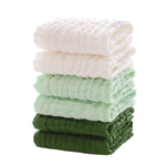 MUKIN Baby Washcloths - Soft Face Cloths For Newborn, Absorbent Bath Face Towels, Baby Wipes, Burp Cloths Or Face Towels, Baby Registry As Shower. Pack Of 6-12x12 Inches (Green),