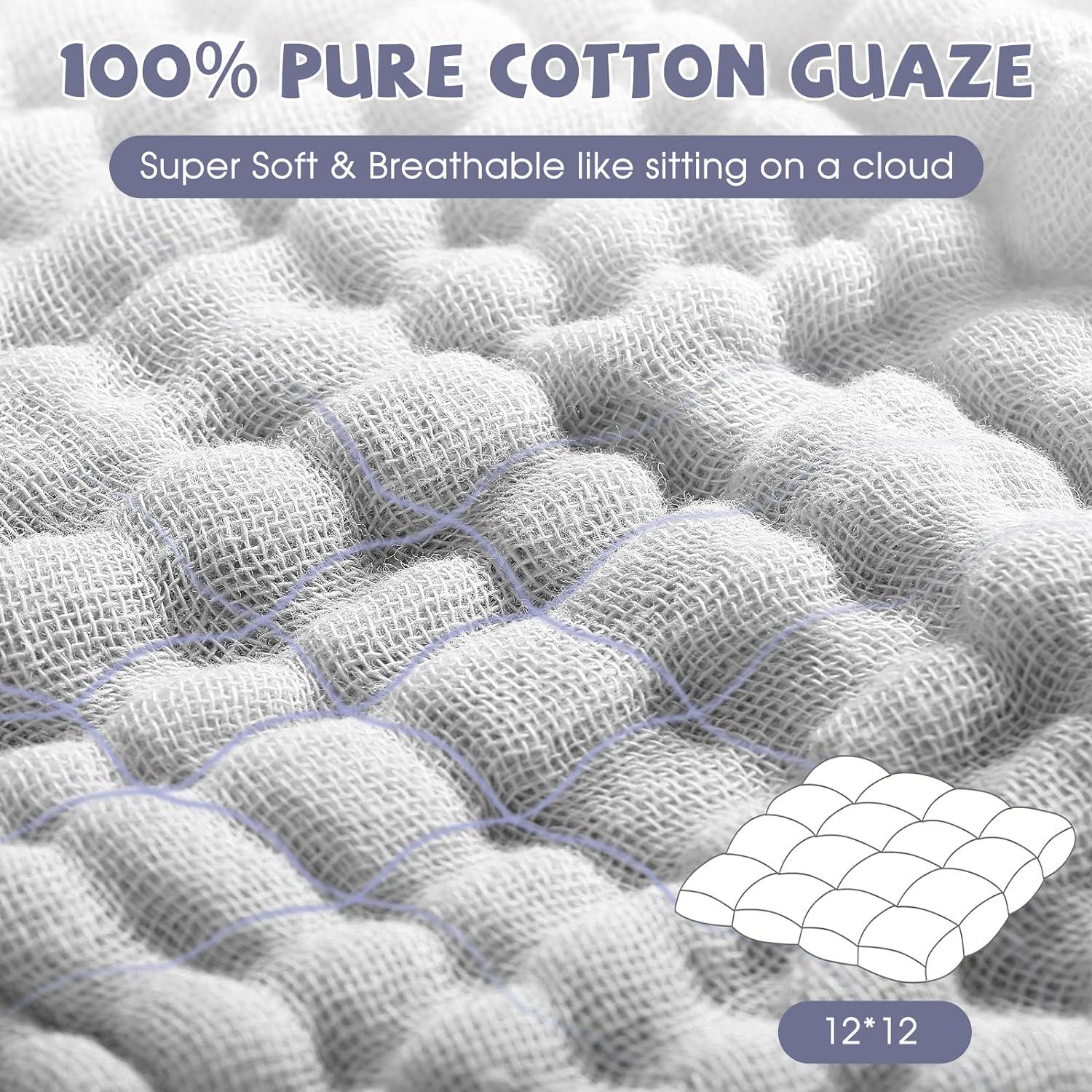 MUKIN Baby Washcloths - Soft Face Cloths For Newborn, Absorbent Bath Face Towels, Baby Wipes, Burp Cloths Or Face Towels, Baby Registry As Shower. Pack Of 6-12x12 Inches (Grey),