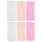 MUKIN Baby Washcloths And Burp Cloths, Soft Absorbent Towels For Newborns, 6 Pack, 12x12 Inches (Pink),