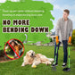 MXF Pooper Scooper with Metal Tray and Rake Set Long Handle for Grass Gravel Heavy Duty Pet Cleanup Green