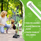 MXF Pooper Scooper with Metal Tray and Rake Set Long Handle for Grass Gravel Heavy Duty Pet Cleanup Green