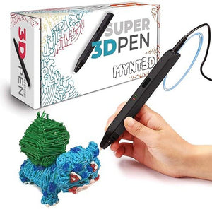 MYNT3D Super 3D Pen, 1.75mm ABS And PLA Compatible 3D Printing Pen,