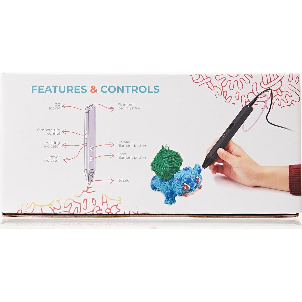 MYNT3D Super 3D Pen, 1.75mm ABS And PLA Compatible 3D Printing Pen,