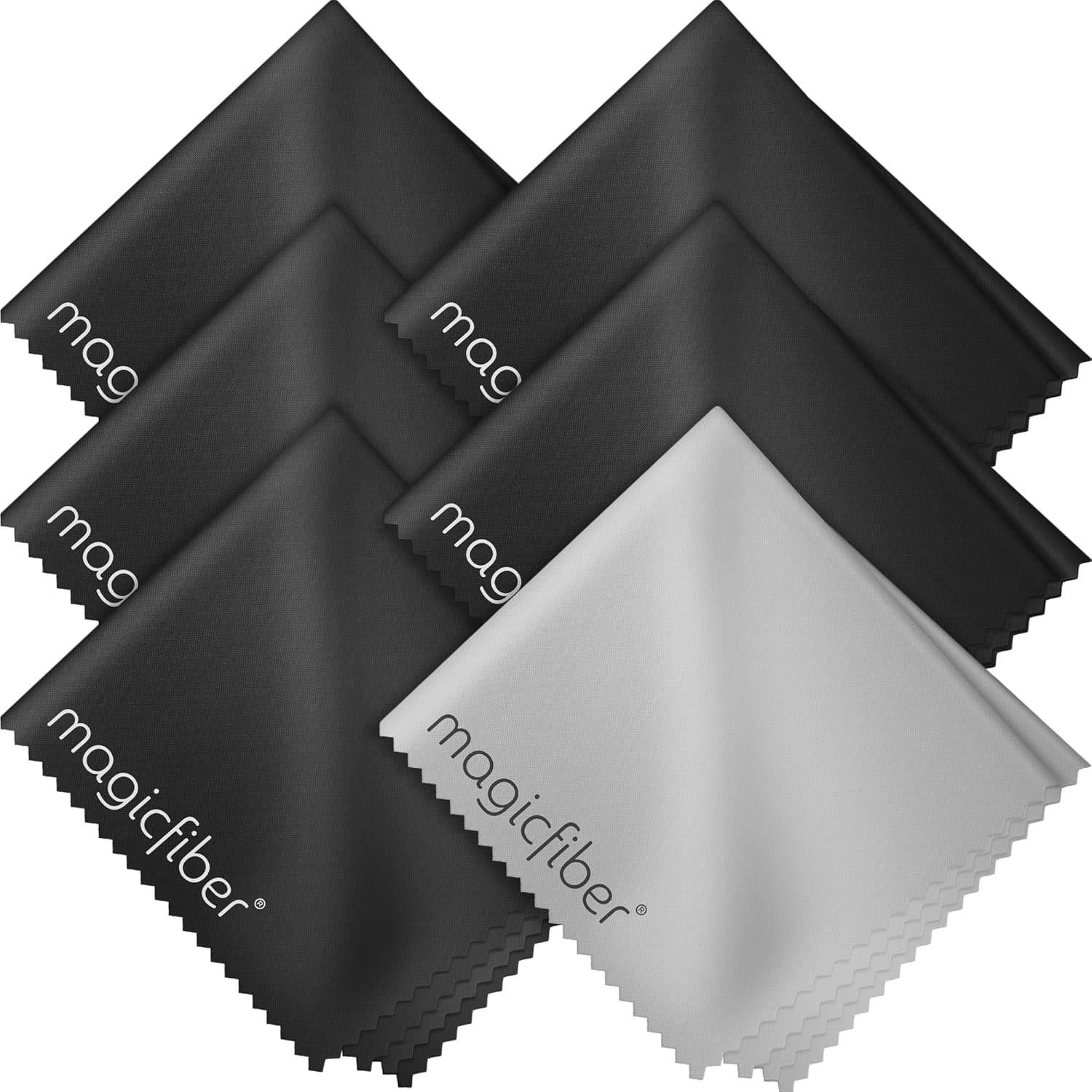 MagicFiber Microfiber Cleaning Cloth, 6 Pack - Premium Cloth For Glasses, Lens, Screens And More,