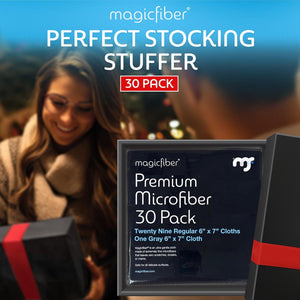 MagicFiber Microfiber Cleaning Cloth, 30 Pack - Premium Cloth For Glasses, Lens, Screens And More,609465150536