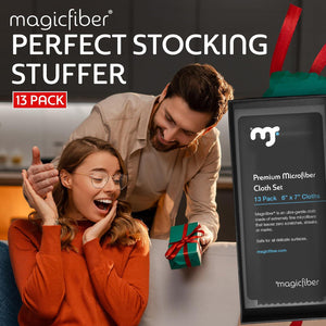 MagicFiber Microfiber Cleaning Cloth, 13 Pack - Premium Cloth For Glasses, Lens, Screens And More,