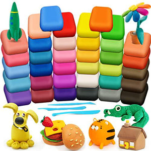 Magic Air Dry Clay 36 Colors with Tools Soft Modeling Set for Kids Age 3 to 8 Boys and Girls Gift Idea