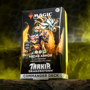 Magic: The Gathering Dragonstorm Commander Deck Abzan Armor Themed Prebuilt Fantasy Card Game