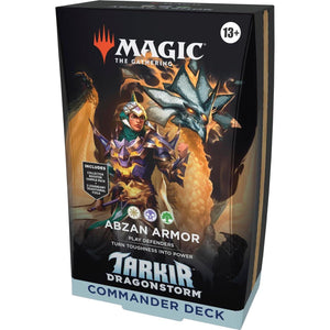 Magic: The Gathering Dragonstorm Commander Deck Abzan Armor Themed Prebuilt Fantasy Card Game
