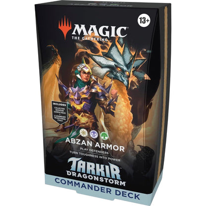 Magic: The Gathering Dragonstorm Commander Deck Abzan Armor Themed Prebuilt Fantasy Card Game