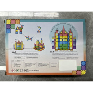 Magnetic Tiles Toy Set for Kids 40 Pieces STEM Learning Magnet Blocks Preschool Montessori Toy Age 3+