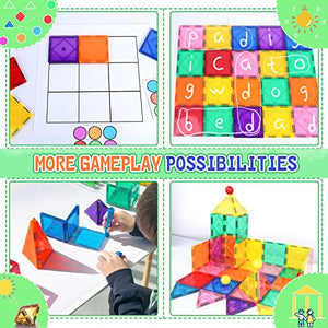 Magnetic Tiles Building Blocks for Kids Ages 3 to 12 STEM Educational Sensory Toy for Boys and Girls