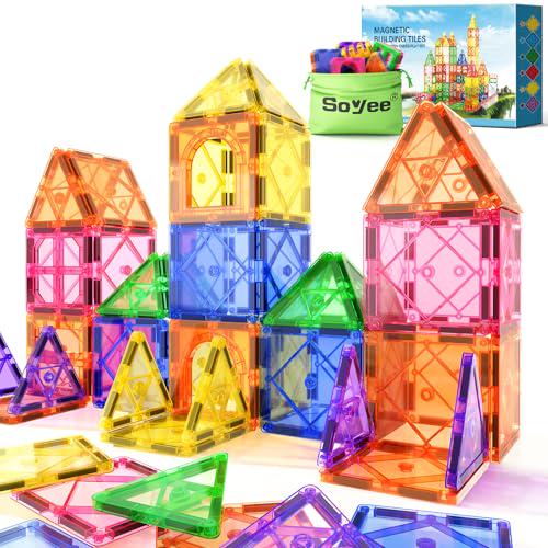 Magnetic Tiles Building Blocks for Kids Ages 3 to 12 STEM Educational Sensory Toy for Boys and Girls