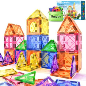 Magnetic Tiles Building Blocks for Kids Ages 3 to 12 STEM Educational Sensory Toy for Boys and Girls