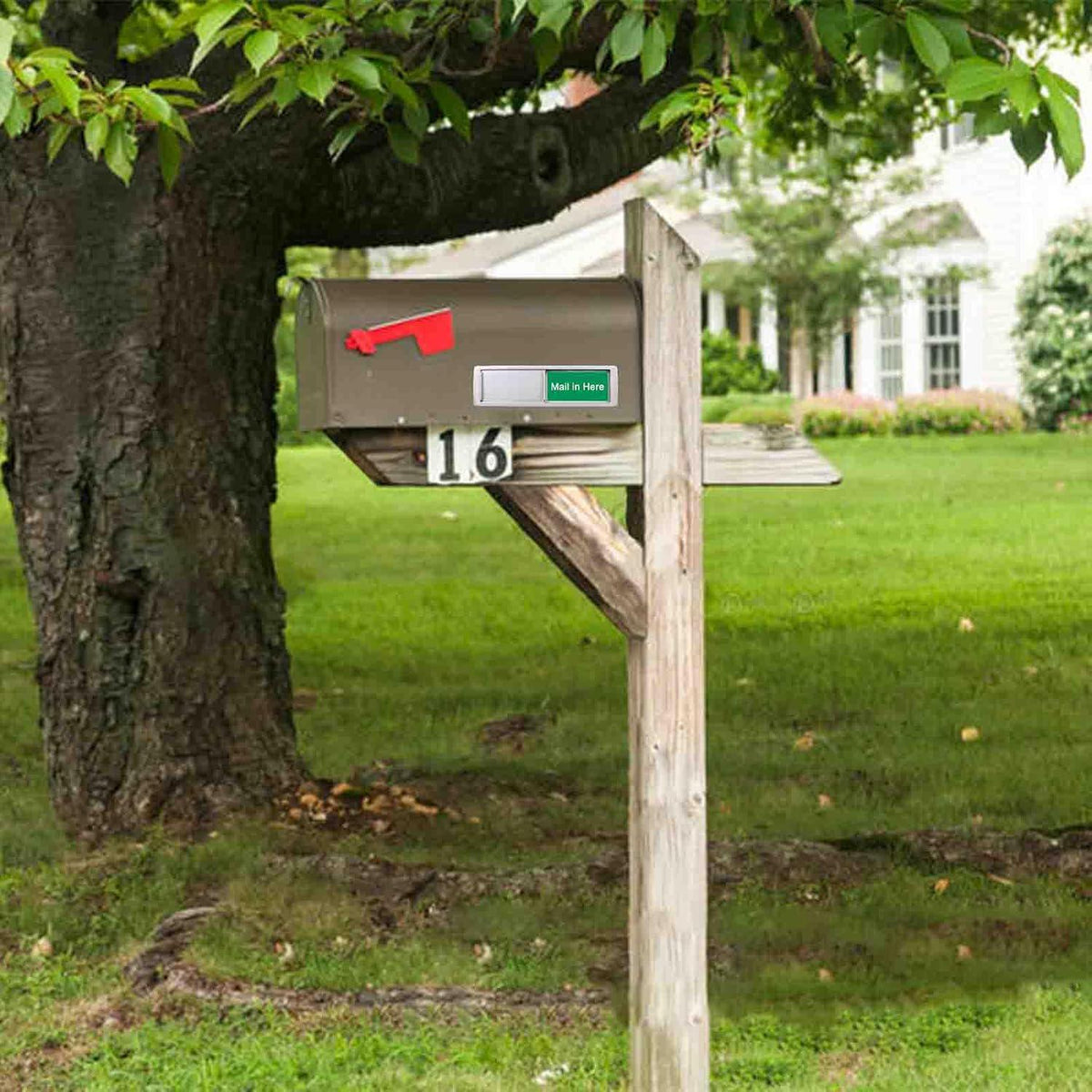 Mail In Here Sign,No Mail Slider Sign For Home Office Restroom Conference Hotels Hospital, Slider Door Indicator Tells Whether Mail Is Here Or No Mail, 7'' X 2'' - Silver,
