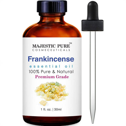 Majestic Pure Frankincense Essential Oil, 1oz, 100% Pure, Natural, for Hair, Skin, Aromatherapy, Massage & Diffuser Use