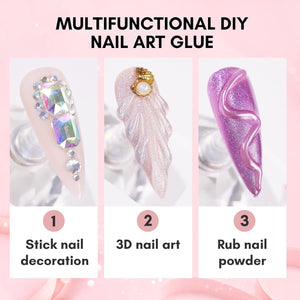 Makartt Makartt Nail Rhinestone Glue For Nails: Super Strong Gel Nail Glue For Decorations Nail Charm 3D Nails Bling Gel For Nail Gem Nail Art Jewel Diamonds 30ML Cured Need Beauty