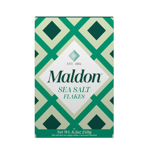 Maldon Sea Salt Flakes, 85 oz (240g), Kosher, Handcrafted Gourmet Pyramid Crystals, Natural & Delicious Salt