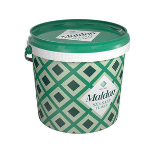 Maldon Sea Salt Flakes, 31 lb Bulk Tub, Handcrafted Gourmet Salt, Kosher Pyramid Crystals for Cooking & Seasoning