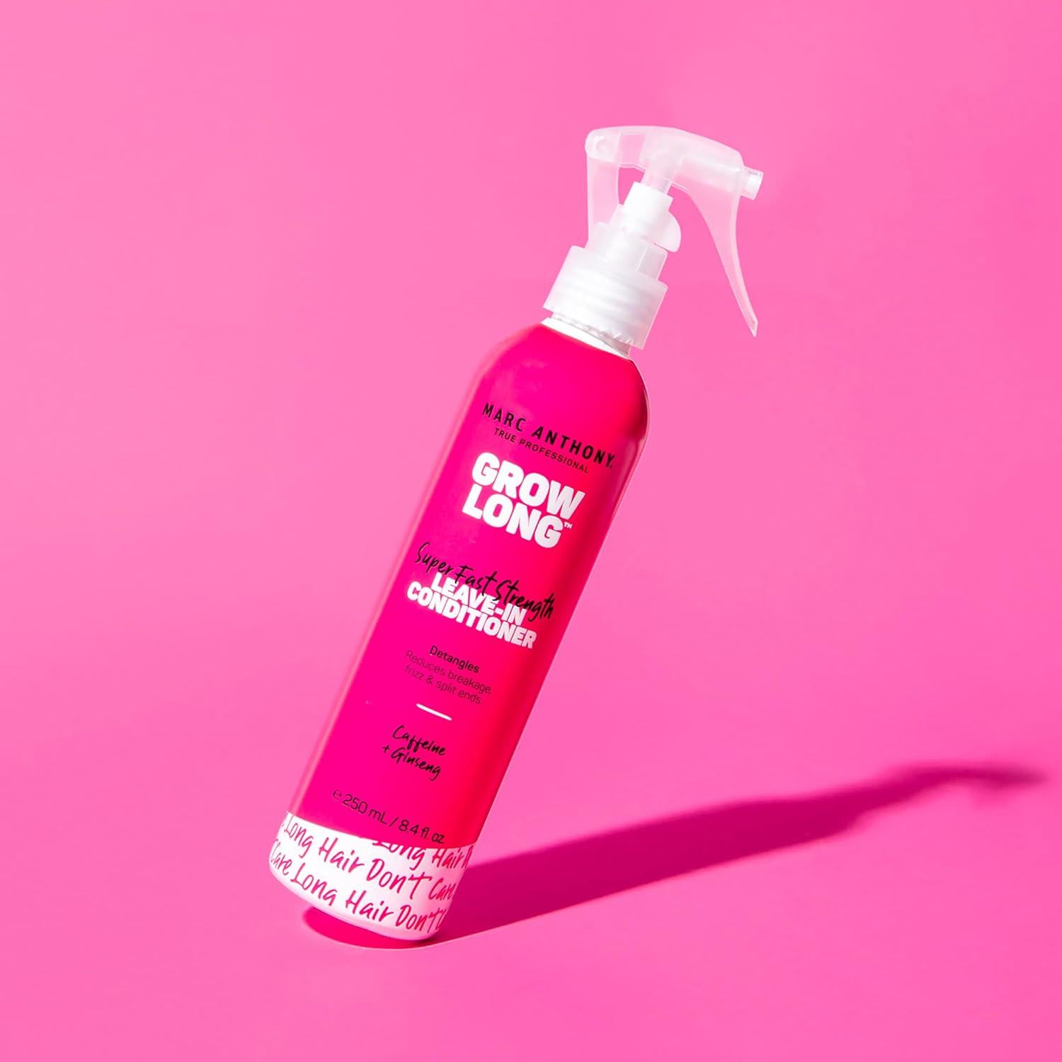 Marc Anthony Leave-In Conditioner Spray And Detangler, Grow Long Biotin - Anti-Frizz Deep Conditioner For Split Ends And Breakage - Vitamin E, Caffeine And Ginseng For Curly, Dry And Damaged Hair,