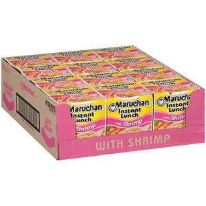 Maruchan Instant Lunch Shrimp Ramen Noodle Soup, Microwaveable Meal, 225 oz, 12 Count
