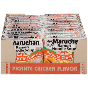 Maruchan Ramen, Picante Chicken Instant Ramen Noodles, Ready-to-Eat Meals, 3oz, 24 Count