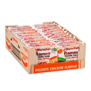 Maruchan Ramen, Picante Chicken Instant Ramen Noodles, Ready-to-Eat Meals, 3oz, 24 Count
