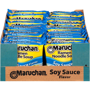 Maruchan Ramen Soy Sauce Instant Noodles, Ready-to-Eat Meals, 3oz, 24 Count