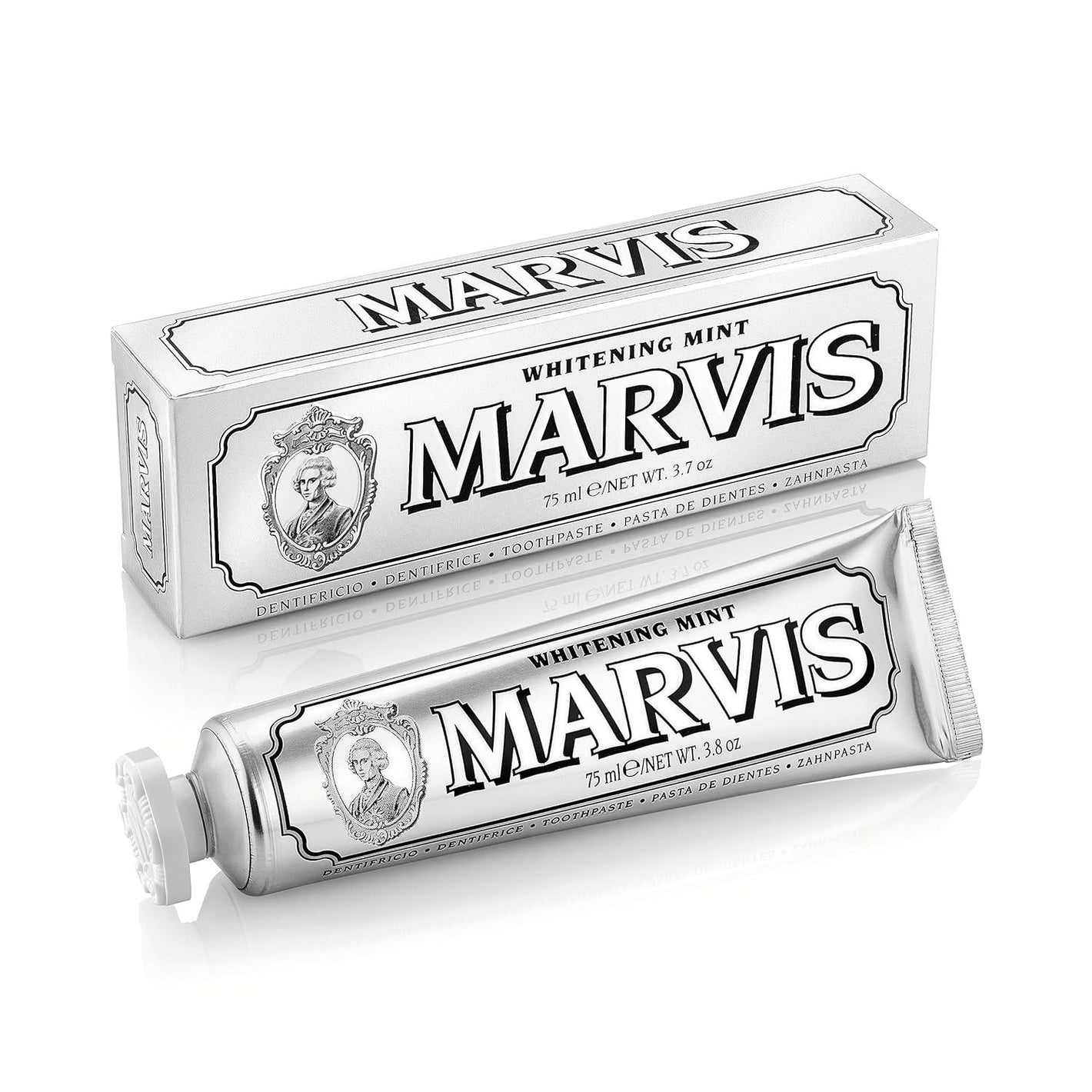 Marvis Whitening Mint Toothpaste, 38 oz, Refreshing Mint Flavor for Clean Teeth & Whiter Smile