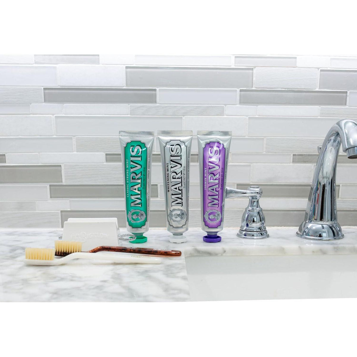 Marvis Whitening Mint Toothpaste, 38 oz, Refreshing Mint Flavor for Clean Teeth & Whiter Smile