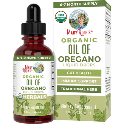 MaryRuth Organics MaryRuth Organics Oregano Oil Drops | 6 Month Supply | USDA Organic Oil Of Oregano Liquid | Herbal Blend For Immune Support | Digestive Health | Overall Health | Vegan | Sugar Free | Non-GMO | 1 Fl Oz