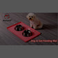 MateeyLife Silicone Dog Cat Food Mat, Waterproof, Anti-Slip, Raised Edges for Floor Protection, 1-Pack