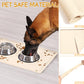 MateeyLife Silicone Dog Cat Food Mat, Waterproof, Anti-Slip, Raised Edges for Floor Protection, 1-Pack