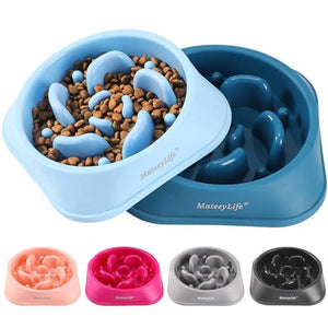 Mateeylife Slow Feeder Dog Bowls Set of 2 Anti Choking Puzzle Food Dishes Interactive Anti Bloat Bowls