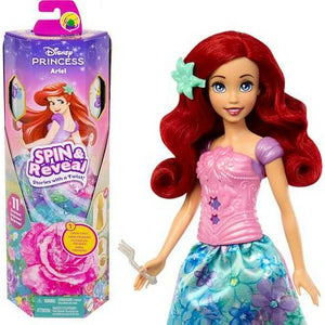 Mattel Disney Princess Ariel Fashion Doll Set with 11 Surprises Stickers Accessories and Scene Play