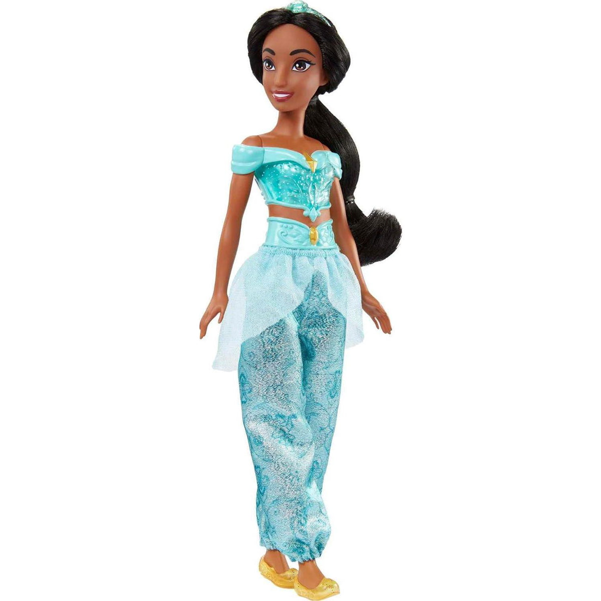 Mattel Disney Princess Toys, Jasmine Fashion Doll, Sparkling Look With Black Hair, Brown Eyes And Tiara Accessory, Inspired By The Movie Aladdin,