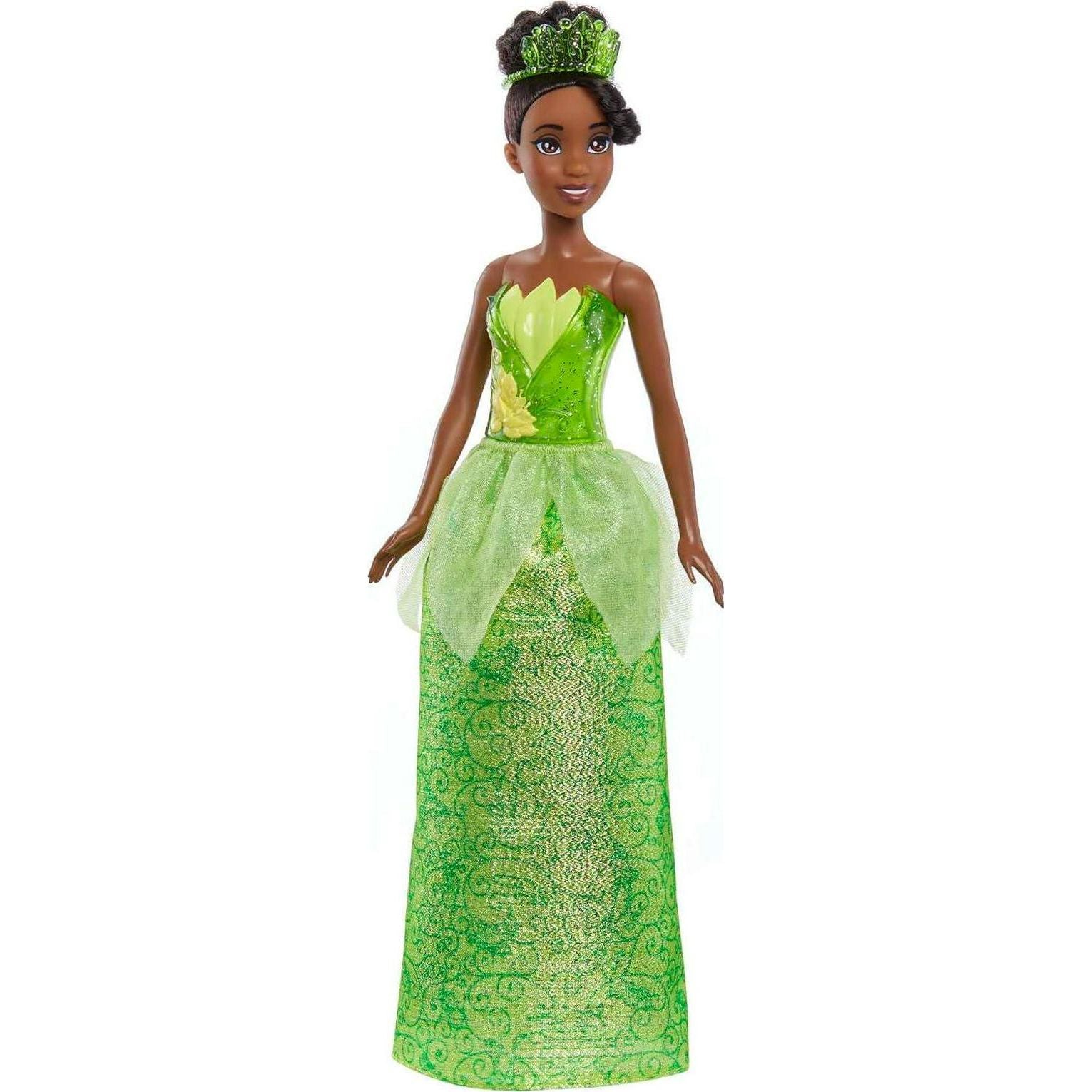Mattel Disney Princess Toys, Tiana Fashion Doll, Sparkling Look With Brown Hair, Brown Eyes And Tiara Accessory, Inspired By The Princess And The Frog,
