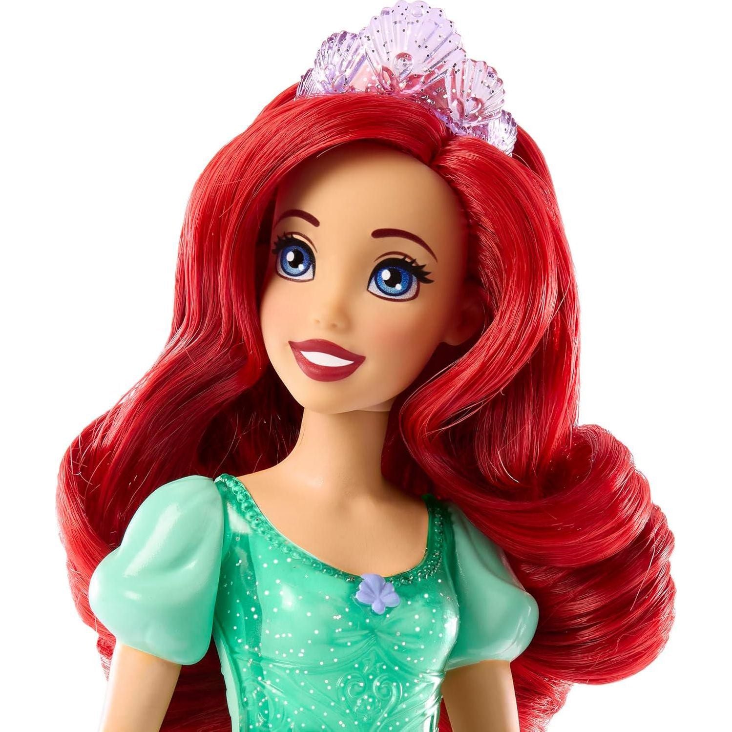 Mattel Disney Princess Toys, Ariel Fashion Doll, Sparkling Look With Red Hair, Blue Eyes And Tiara Accessory, Inspired By The Little Mermaid Movie,